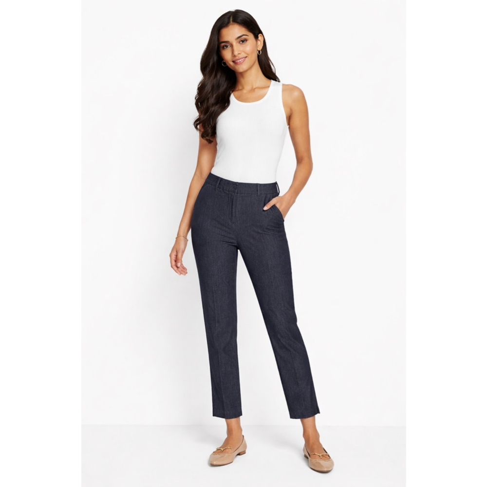 New York & Company Ankle & Cropped Pants Size 10 Dark Blue NWT